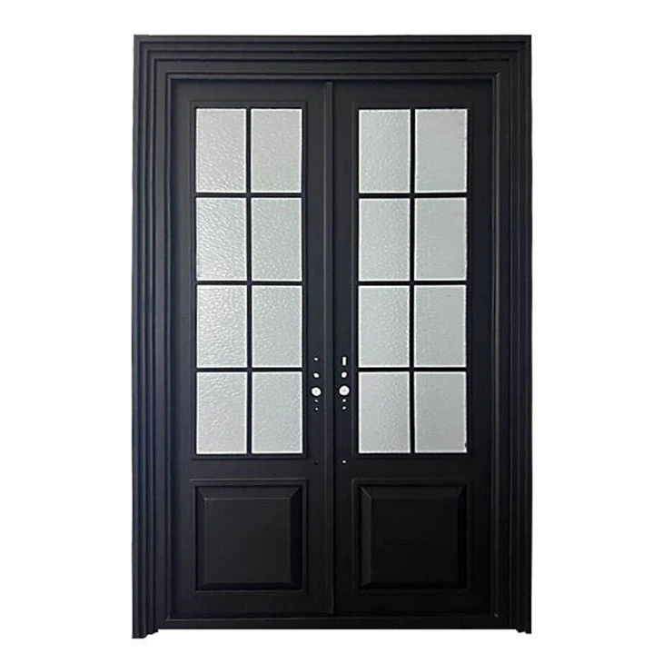 With Transom Entry Main Wrought Iron Door